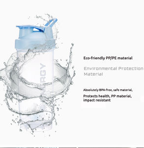 Bouteille shaker en plastique sans BPA grande capacité 500 ml avec boule mélangeuse <span class=keywords><strong>pour</strong></span> la gym, <span class=keywords><strong>les</strong></span> protéines, <span class=keywords><strong>les</strong></span> boissons sportives - Product Image 2