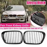 Grilles de course noires M5 E39 (2 pièces) pour pare-chocs avant de voiture BMW E39 Série 5 525i 528i 530i 535i 540i M5 1997-2003