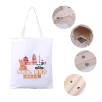 Vente en gros de sacs de rangement personnalisés avec emballage simple sacs fourre-tout en toile de coton vierge sublimation avec logo personnalisé