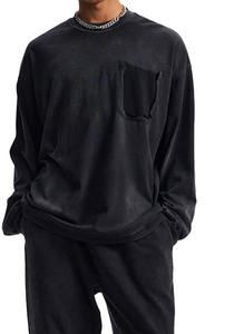 Camiseta de Manga Larga de Algodón Puro <span class=keywords><strong>Mustang</strong></span> con Estampado Desgastado de 320g, Nueva Colección Primavera/Verano 2026 - Product Image 2