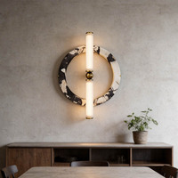 Applique murale moderne en marbre, applique murale LED de luxe, lampe murale décorative d'intérieur