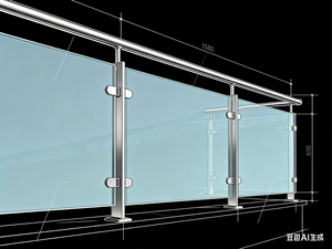 Système de <span class=keywords><strong>balustrade</strong></span> pour terrasse extérieure, <span class=keywords><strong>balustrade</strong></span> d'escalier, <span class=keywords><strong>balustrade</strong></span> de balcon extérieure, <span class=keywords><strong>balustrade</strong></span> en <span class=keywords><strong>verre</strong></span> sans cadre, <span class=keywords><strong>balustrade</strong></span> intérieure extérieure - Product Image 2