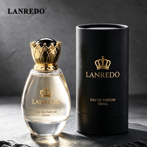 LANREDO Nuevo Diseño, Botella <span class=keywords><strong>de</strong></span> Perfume Vacía <span class=keywords><strong>de</strong></span> Cristal Transparente, Redonda, Elegante, con Figura Femenina, 100 ml, con Tapa <span class=keywords><strong>de</strong></span> Corona - Product Image 2