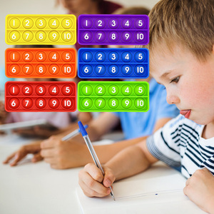 批发定制硅胶十格数学算盘板数字计数加减法练习教育玩具 - Product Image 4