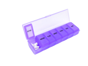 Distributeur de pilules portable à 7 compartiments, organisateur de médicaments transparent anti-fuite pour vitamines et huiles de poisson - Product Image 4