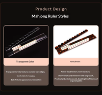 Supports et pousseurs de Mahjong magnétiques festonnés de luxe moderne en acrylique écaille de tortue de 20 pouces pour soirées Mahjong féminines