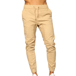 <span class=keywords><strong>Pantalon</strong></span> chino pour homme, <span class=keywords><strong>pantalon</strong></span> <span class=keywords><strong>kaki</strong></span>, <span class=keywords><strong>pantalon</strong></span> de <span class=keywords><strong>jogging</strong></span>, <span class=keywords><strong>pantalon</strong></span> en twill de coton fuselé avec cordon de serrage - Product Image 1
