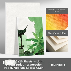 Papier aquarelle 300GSM 4K 8K, texture moyenne, feuilles pour <span class=keywords><strong>dessin</strong></span> d'anime et de <span class=keywords><strong>manga</strong></span>, bloc de peinture pour étudiants en art - Product Image 5