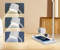 Gadgets techniques multifonctionnels modernes Chargement rapide Chargeur sans fil Haut-parleur Réveil numérique Éclairage Lampe de bureau Métal flexible