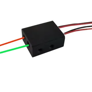 Nuevo diseño Módulo láser dual de gama alta 650nm 5MW + 520nm 10MW mira láser de longitud de onda compuesta 3V Localizador láser dos haces paralelos