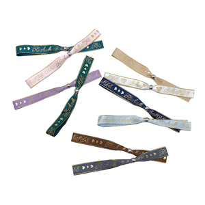 Gelang Kain Satin Poliester untuk Pesta Pernikahan Kustom dengan Pengunci yang Dapat Digunakan Kembali untuk Acara Festival - Product Image 4