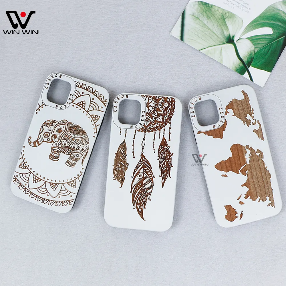 2023 New Fashion Wooden TPU Phone Case Laser Logo Cell Phone Cover For Samsung Galaxy A53 S22 S20