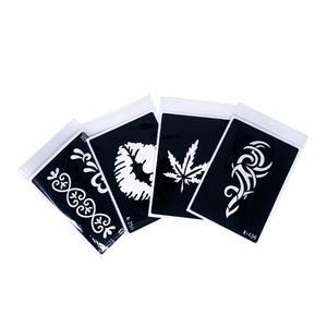 Vente chaude PVC Corps Décoration Henné Pochoirs Autocollant Temporaire Glitter <span class=keywords><strong>Tatouage</strong></span> Pochoir Papier Art <span class=keywords><strong>Dessin</strong></span> Mehndi Pochoirs - Product Image 4