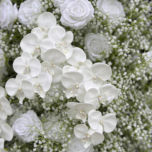 Arreglo Floral de Seda Realista Personalizable para Bodas, Rosas Blancas, Paniculata, Lirios Calla, Impermeable, Hecho a Mano - Product Image 4