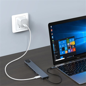 Xput 10-in-1 <span class=keywords><strong>USB</strong></span> 3.0 HUB 4K 30Hz <span class=keywords><strong>USB</strong></span> C Hub Ethernet SD TF RJ45 <span class=keywords><strong>Adapter</strong></span> pd100w cho Macbook <span class=keywords><strong>iPad</strong></span> OTG Docking Station HDTV - Product Image 5
