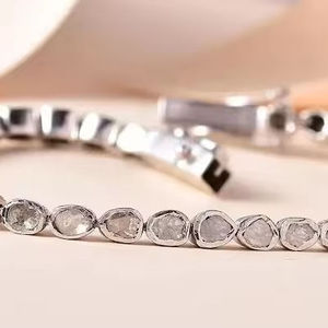 Luxury Moissanite Tennis <b>Bracelet</b> 925 Sterling <b>Silver</b> Chain Link <b>Charm</b> Hip Hop Fashion Jewelry Designer Street Style - Product Image 3