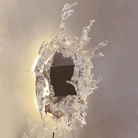 Lámpara de Pared Moderna para Sala de Estar, Diseño Creativo con Efecto de Salpicadura de Agua para Hotel, Villa y Entrada