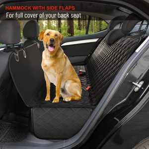 犬車のシートカバーバックシート防水犬車のハンモック視覚的なメッシュウィンドウとサイドジッパー付きカーシート & ドア - Product Image 4