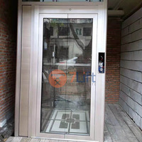 Ucuz 2 katlı 3 katlı 250kg 320kg harici Villa konut kılavuz rayı elektrikli dairesel küçük Mini ev tipi asansör asansör