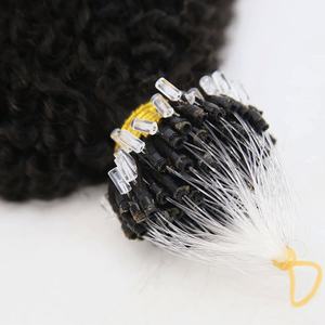 Extensions de cheveux multifonctionnelles en gros, cheveux vierges brésiliens Remy, micro-anneaux, boucles, lisses, sans nœuds, pour femmes - Product Image 3