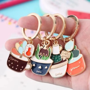 Porte-clés en métal créatif et personnalisé de haute qualité, motif plante mignonne, pour la décoration (vente en gros) - Product Image 1