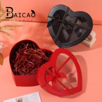 Boîte Cadeau Transparente pour la Saint-Valentin, Tanabata, Anniversaire, Noël – Embossage sur Carton Ondulé Biodégradable – Idéale pour Exposition