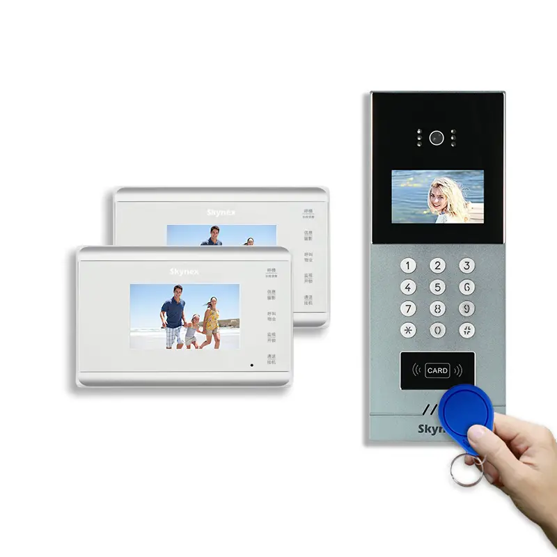 OEM/ODM 4.3 inch press button analog phone video door phone bell for apartment