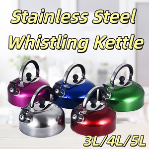 3/4/5L all'ingrosso in acciaio inox bollitore 3L fischietto <span class=keywords><strong>teiera</strong></span> classica <span class=keywords><strong>teiera</strong></span> con manico ergonomico, adatto <span class=keywords><strong>per</strong></span> la cottura a <span class=keywords><strong>induzione</strong></span> - Product Image 1
