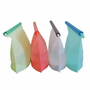 Silicone Voedsel Opbergtas Herbruikbare Food Grade Vriezer Tas Voor Reizen