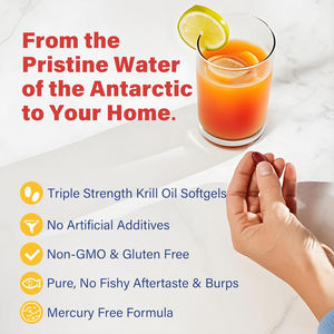 แคปซูลน้ำมันคริลล์ OEM พร้อมวิตามินบี 12, ดี <span class=keywords><strong>3</strong></span>, เค 2 และโคคิว 10 โอเมก้า <span class=keywords><strong>3</strong></span> อีพีเอ, ดีเอชเอ อาหารเสริมบำรุงระบบภูมิคุ้มกันและสุขภาพสมอง - Product Image 6