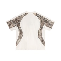 Leduo T-shirt à empiècements camouflage pour homme et femme, col ras du cou, manches courtes, décontracté, mode quotidienne, haut de rue