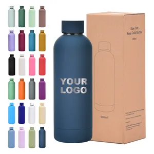 Kualitas tinggi Amazon panas 18/8 vakum termal terisolasi dinding ganda botol air baja tahan karat dengan Logo disesuaikan