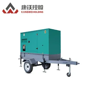 Kangwo brand Mobile Type Water Cooled silent Diesel trailer Generators 12kw 15kw 20kw