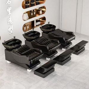Sillón de Barbería Moderno de Cerámica Resistente con Lavabo para Uso en Salón - Product Image 4