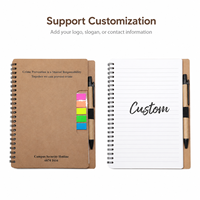 Carnet de notes OEM Campus avec autocollants écologiques colorés et stylo – Fabricant de carnets personnalisés