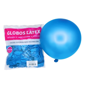 Party Love Latex <b>Balloons</b> 50cm Blue Metallic R12 Party Decoration - Product Image 3