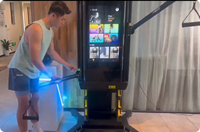 Miroir de fitness intelligent à écran tactile, résistance numérique 60 kg, machine d'entraînement de force, équipement de gym à domicile, montage mural