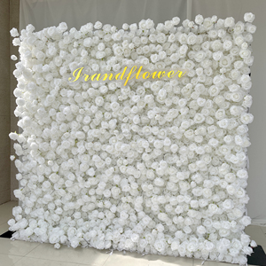 Fabbrica di alta qualità moderna fiori artificiali decorazioni tutti <span class=keywords><strong>bianco</strong></span> muro di fiori 8ft X 8ft per decorazioni di nozze - Product Image 6