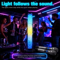 Lámpara LED RGB Inteligente con Sensor de Ritmo, Control por Aplicación, Lámpara de Ambiente Activada por Sonido para Configuración de Juegos, Decoración de Escritorio
