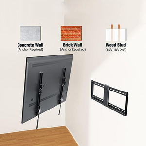 Soporte de Pared para TV LCD <span class=keywords><strong>VIVO</strong></span> de Acero de Aleación Resistente, Giratorio e Inclinable, para Pantallas de 60 a 120 Pulgadas, VESA Máximo 900 x 600 mm, Negro VW120T - Product Image 5