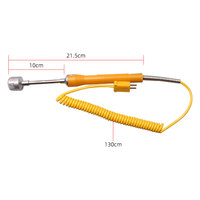 Sonde de thermomètre à thermocouple en plastique WRNM-01, personnalisable OEM/ODM, affichage LCD, résolution 0,1°C, mesure de température de surface de moule