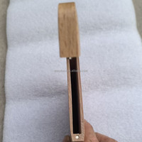 Boîte de rangement en bois de hêtre massif avec fermeture magnétique et logo gravé, étui de voyage portable en bois pour ruban adhésif buccal, porte-cartes