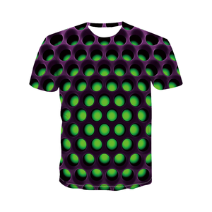 Camiseta Evertop con Diseño Gráfico Personalizado, Estampado Geométrico Multicolor, Tejido de Punto Sublimado, Estilo Hip Hop, Patrón OEM para Hombre Talla Grande Xxxxxl - Product Image 4