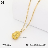 Collar con Colgante de Oro al por Mayor para Mujer, Cadena Fina, Joyería Elegante para Combinar, Regalo de Cumpleaños, Accesorios de Novia