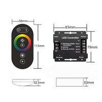 Contrôleur RVB sans fil tactile 433MHz RF 20m Télécommande 576W Smart RGBW LED Strip Dimmer 4 canaux