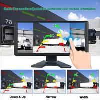 PZ nouveau design 10.36in 12-36V pour camion DVR quad split moniteur 360 vue caméra de recul avec alarme BSD kit de suivi humain automatique