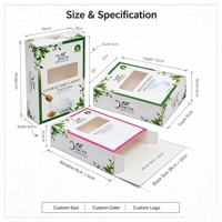 Boîtes d'emballage personnalisées pour savons, en carton pliable avec fenêtre transparente, en carton ivoire, pour savons faits main et produits de bain