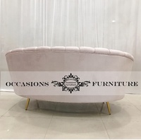 Modernes Hochzeits sofa Luxus Samt Sofa rosa Zweisitzer von Anlässen Möbel gemacht