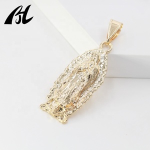 最畅销的美国圣母迷你麦当娜吊坠宗教珠宝锆石主要由黄铜制成 - Product Image 6