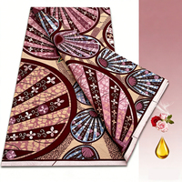 Kain Batik Tenun Organik Khusus Afrika Grand Glitter Wax 100% Katun untuk Gaun & Rok Anak Perempuan & Laki-laki